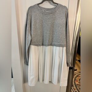 Viral TikTok Gray and White Sweatshirt Dress XL